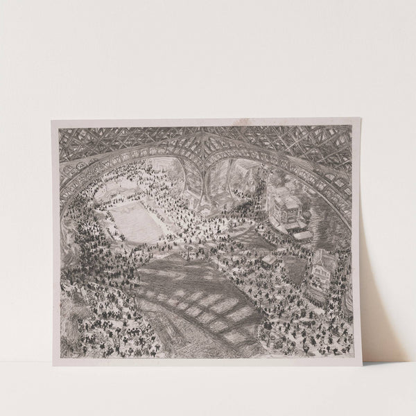 Vue prise de la passerelle des cuisines de la Tour Eiffel (1900) by Charles Paul Renouard