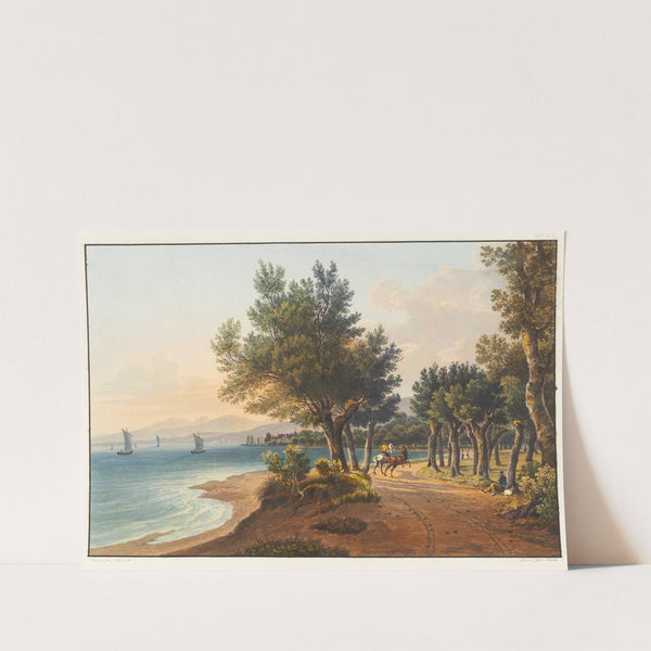 Vue prise entre Arbon et Horn vers Roschach au port du lac de Constance by Johann Ludwig Bleuler