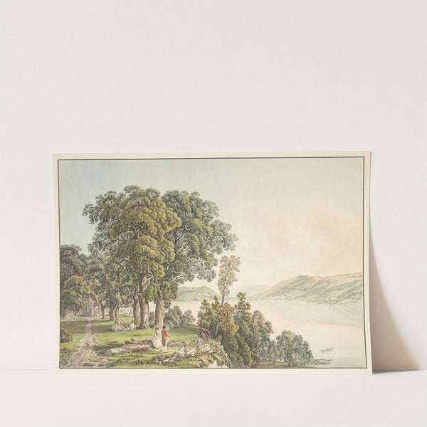 Vue sur le Lac de Bienne. prise de l’Isle de St Pierre dans le Canton de Berne (1915-1945) by Gabriel Lory the older
