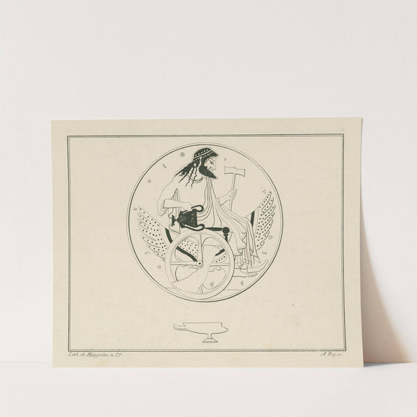 Vulcan in a winged chariot (1844-1861) by A. Rey