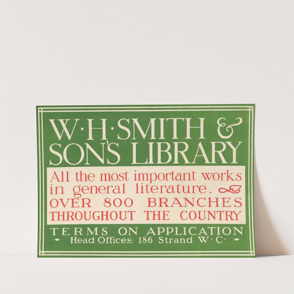 W. H. Smith & Sons Library. All The Most Important Works in General Literature (1909) by Eric Gill