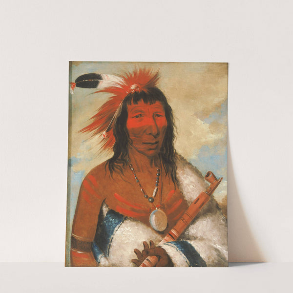 Wá-Nah-De-Túnk-Ah, Big Eagle (Or Black Dog), Chief of The O-Hah-Kas-Ka-Toh-Y-An-Te Band by George Catlin