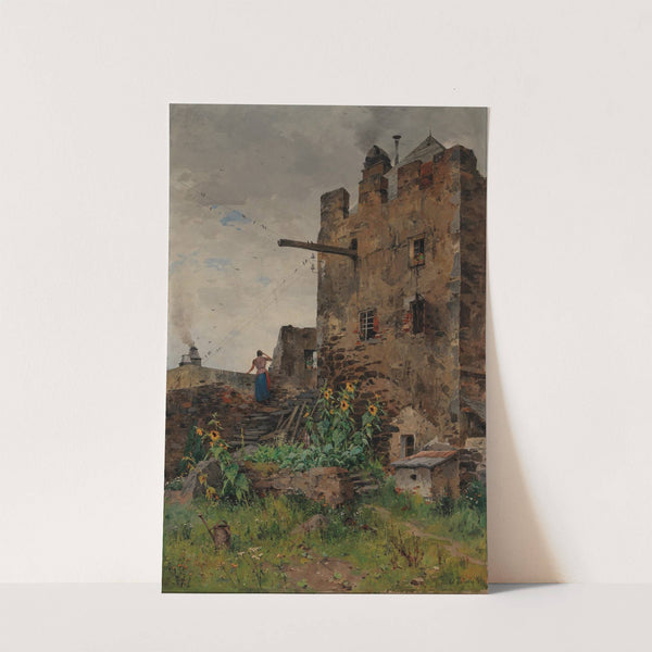 Wachau, Scene of Dürnstein, by the Old Town Wall by Eduard Zetsche