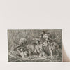 Wadende lieden, te voet en te paard by David Humbert de Superville