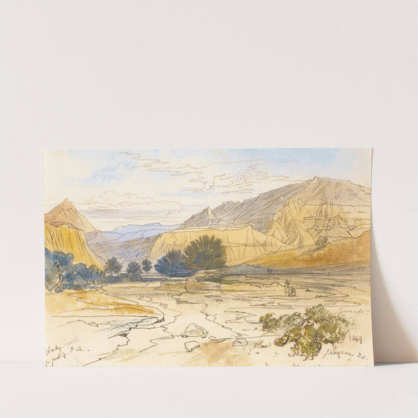 Wadi Tayibeh, Eygpt by Edward Lear