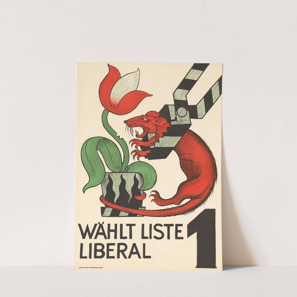 Wählt Liste 1 – Liberal (circa 1927) by Otto Plattner