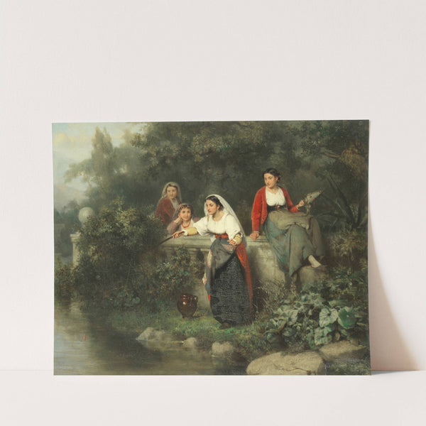 Waiting for a nibble by Karel Frans Philippeau