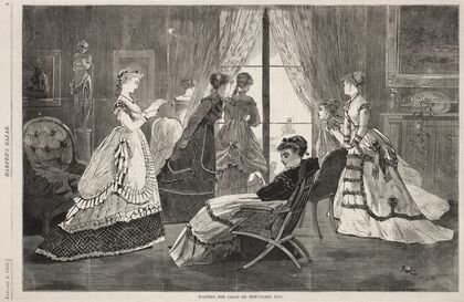 Waiting for Calls on New Year’s Day (1869)