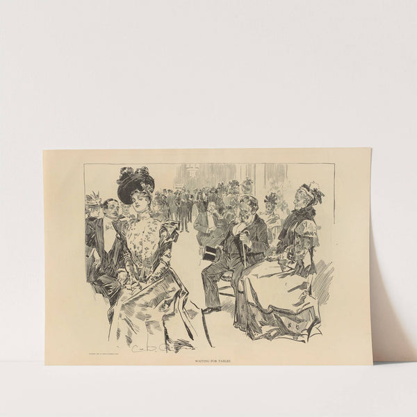 Waiting for tables (1893-1900) by Charles Dana Gibson