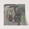 Waiting for the 2 (streetcar stop) (1923) by Josef Engelhart