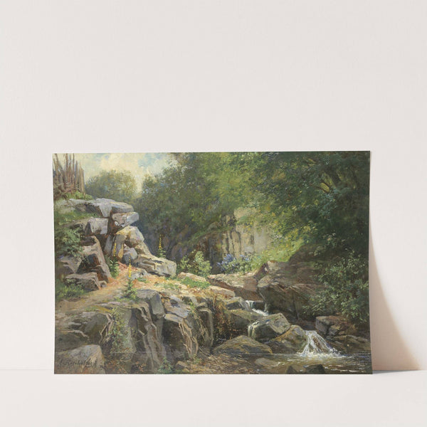 Waldbach im Sonnenschein by Ernestine von Kirchsberg