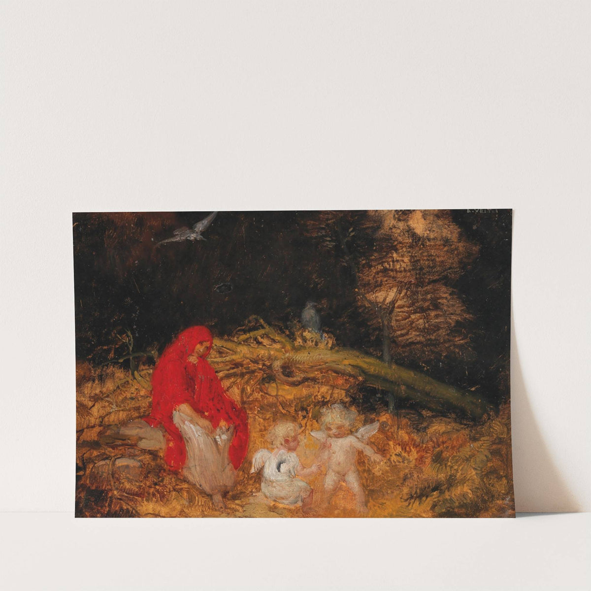 Waldfrau und Amoretten by Eduard Veith