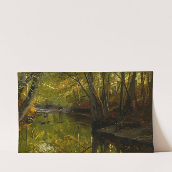 Waldinneres mit Gewässer (1896) by Peder Mørk Mønsted
