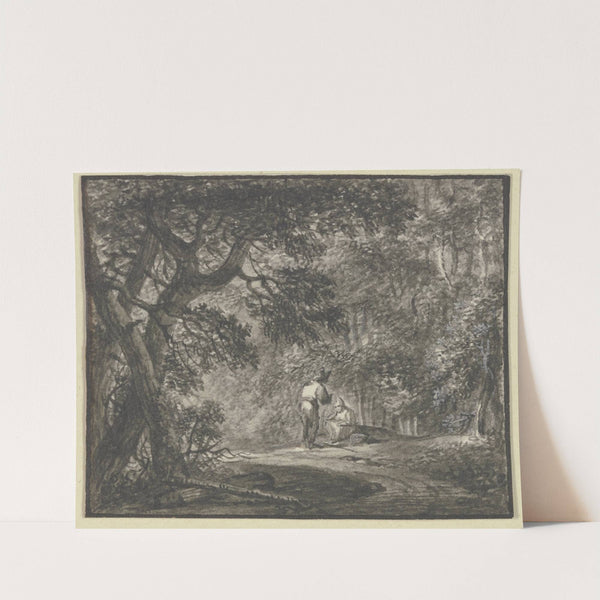 Waldinneres mit zwei Figuren by Johann Ludwig Ernst Morgenstern