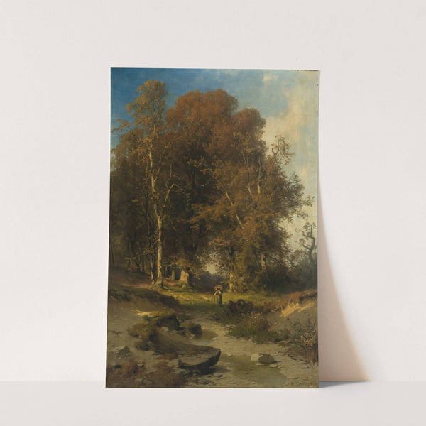 Waldlandschaft im Herbst by Carl Bolze