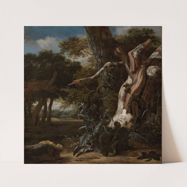 Waldlandschaft mit einer vom Blitz getroffenen Buche (1669) by Jan Van Kessel The Elder