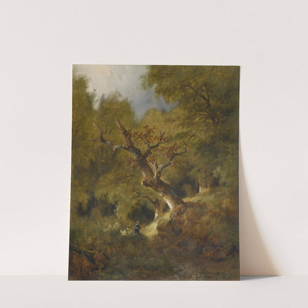 Waldlandschaft mit Jäger by Remigius Adrianus van Haanen