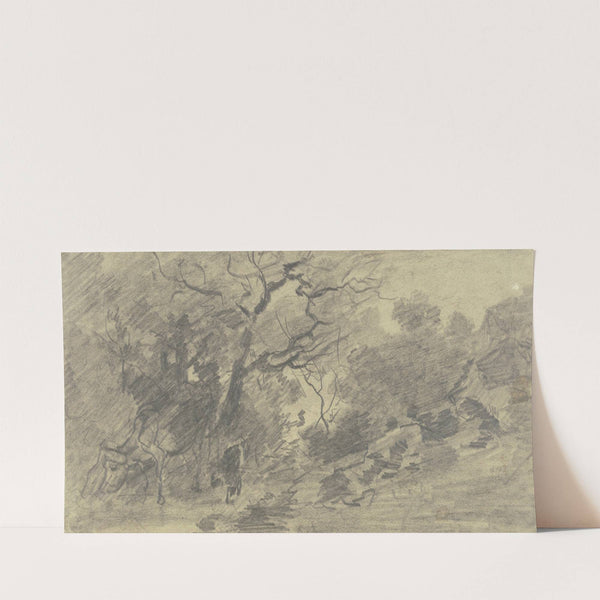 Waldpartie bei der Bürgelhöhe by Anton Burger