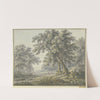 Waldpartie mit zwei Figurengruppen by Johann Heinrich Müntz