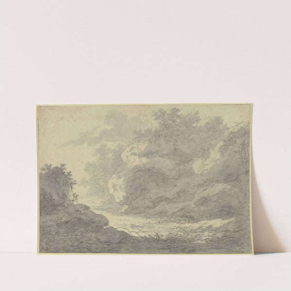 Waldschlucht mit Felsen und Gebüsch by Philipp Peter Roos