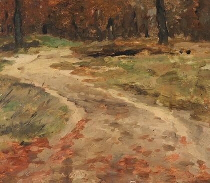 Waldweg im Herbst