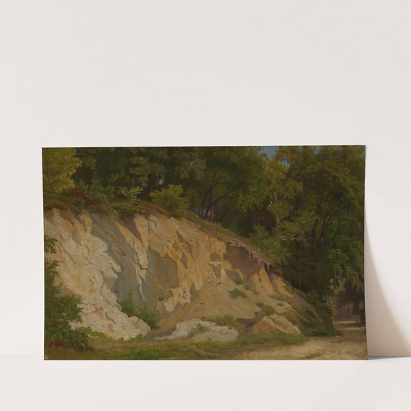 Waldweg mit Felshang by Emil Lugo