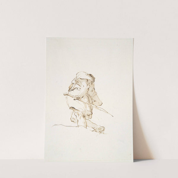 Walking Male figure seen from below (ca. 1740–50) by Giovanni Battista Tiepolo