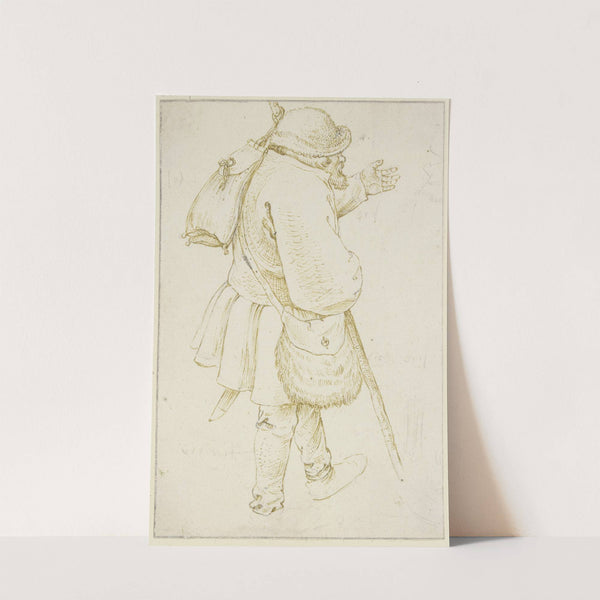 Walking Man with Knapsack by Roelant Savery