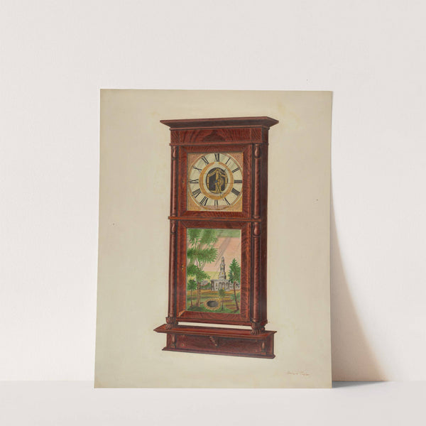 Wall Clock with Mantel by Richard Taylor