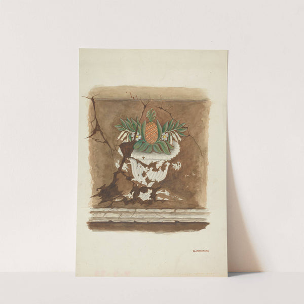 Wall Painting - Pineapple Motif by W.J. Goodacre