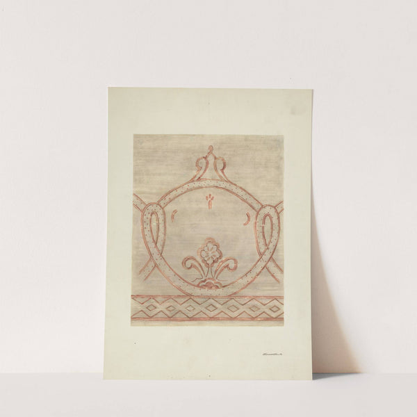 Wall Painting, Restoration Drawing from Reassembled Fragments by Gerald Transpota