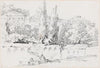Walls of Rome with Santa Maria del Popolo in the Distance