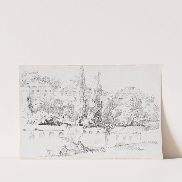 Walls of Rome with Santa Maria del Popolo in the Distance by Joseph-Marie Vien