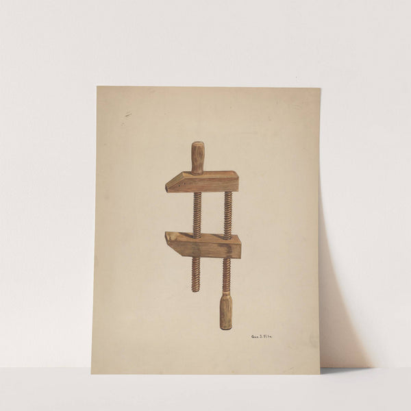 Walnut Screw Clamp (c. 1937) by George File