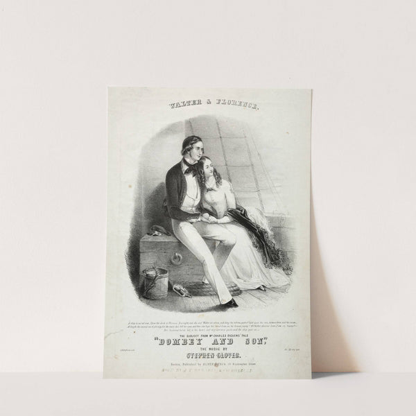 Walter and Florence – Sheet Music Cover (c. 1859) by Winslow Homer