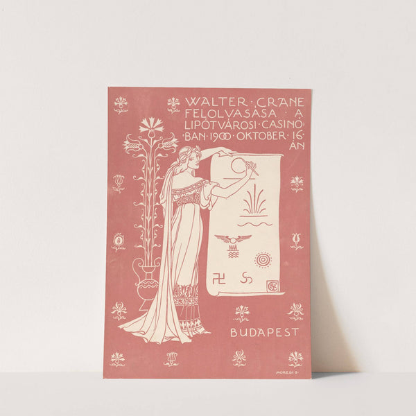 Walter Crane. Felolvasasa a Lipotvarosi Budapest (1900) by Walter Crane