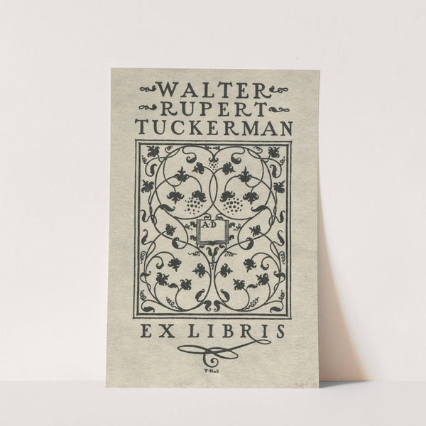Walter Rupert Tuckerman, Ex Libris inscribed by Frederick Garrison Hall