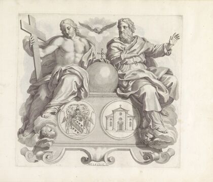 Wapen van de familie Barbarigo en de Drie-eenheid (1673-1743) — size preview