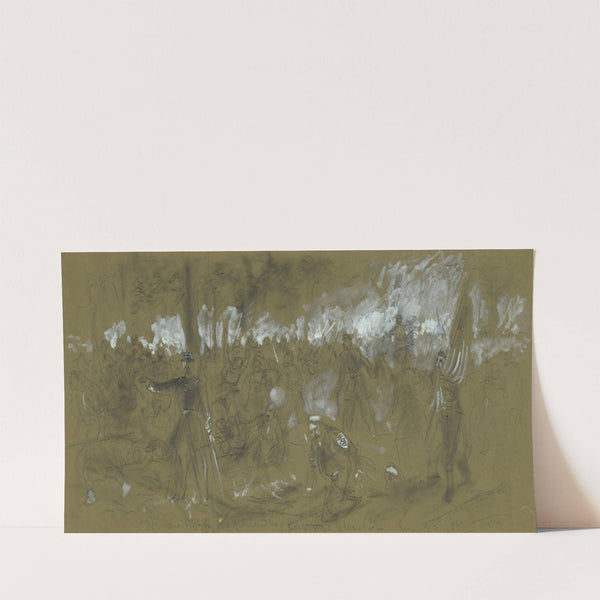 Warrens Brigade overpowered by Longstreets advance (1862) by Alfred Rudolph Waud