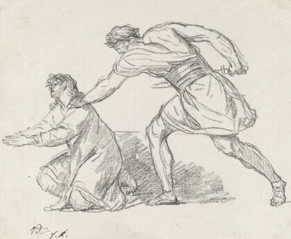 Warrior Seizing a Kneeling Figure