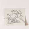 Warrior Seizing a Kneeling Figure by Jacques Louis David