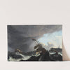 Warships in a Heavy Storm (c. 1695) by Ludolf Backhuysen