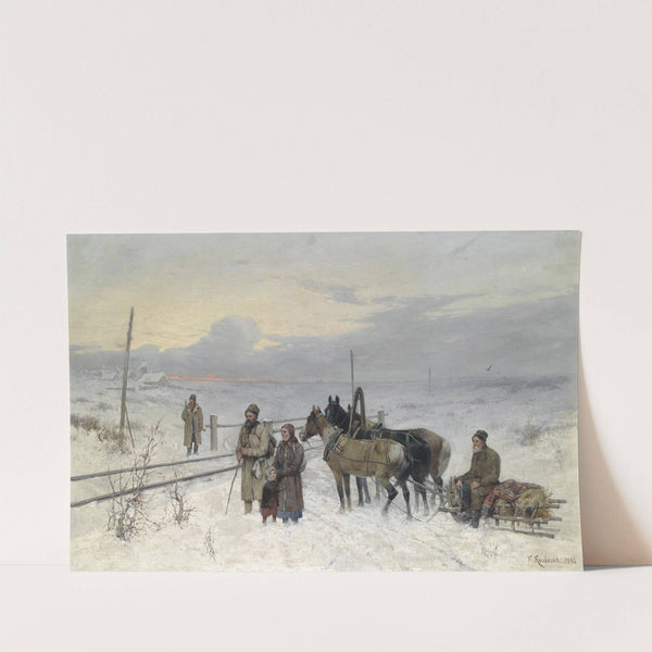 Warten auf den Zug (1882) by Franz Roubaud