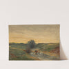 Wäscherin am Bach bei Sonnenuntergang (1920) by Serafin Maurer