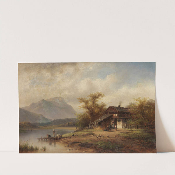 Waschtag am Oberbayrischen See (Ca. 1860-1880) by Anton Doll