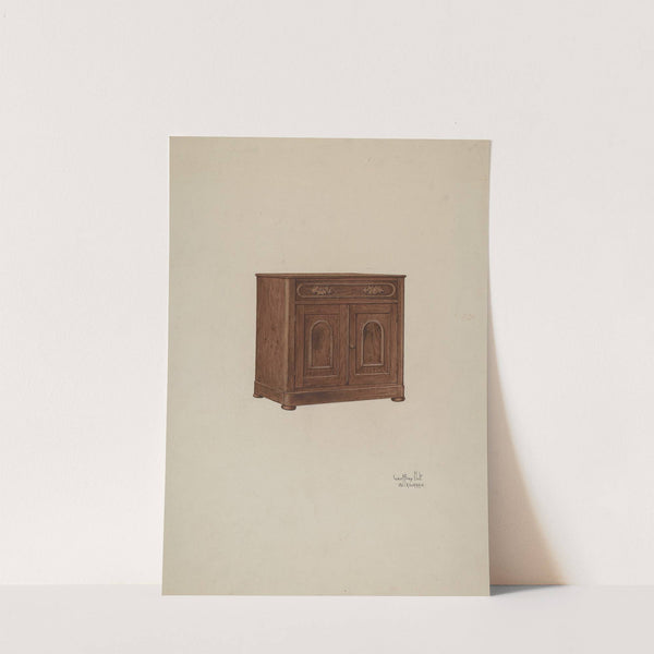 Wash Cabinet, with Marble Top and Semi-back by Geoffrey Holt
