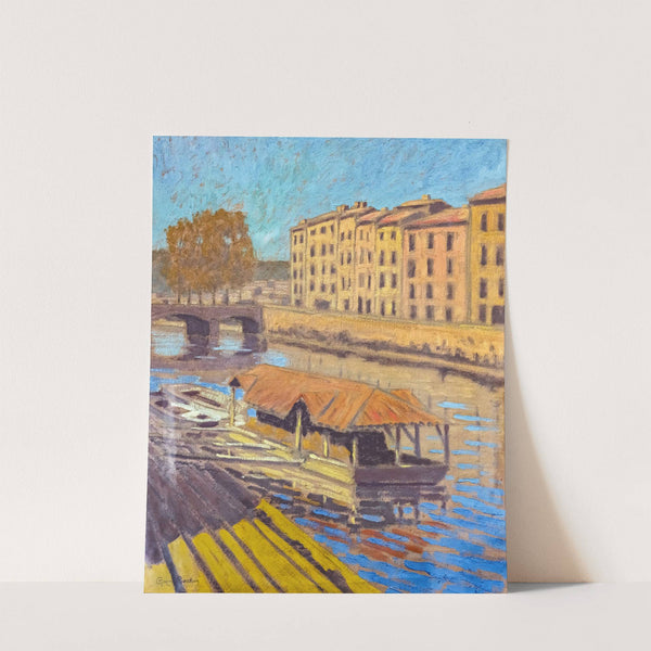 Wash house on the banks of the Nive in Bayonne by Georges Gaudion