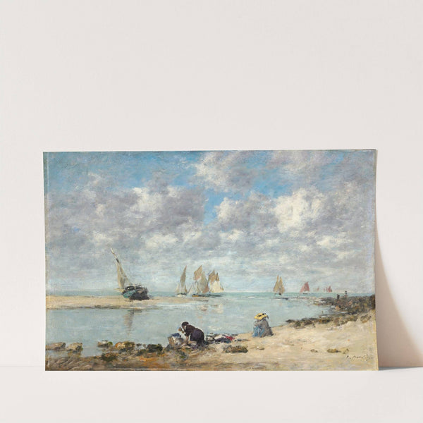 Washerwoman near Trouville by Eugène Boudin