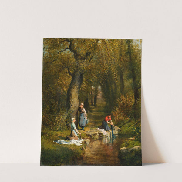 Washerwomen in a Landscape by Adolphe Théodore Jules Martial Potémont