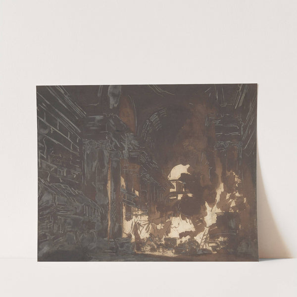 Washerwomen in a Ruined Gallery (ca. 1760) by Hubert Robert